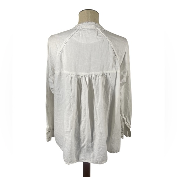 Free People We the Free Made For Sun Linen Cotton Button Down Shirt White XS - Picture 3 of 8